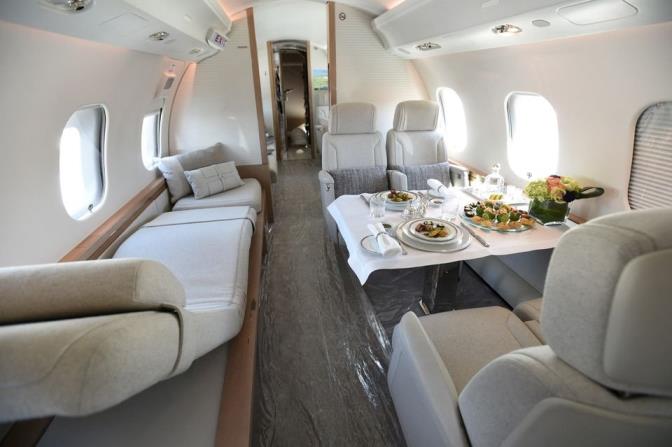The interior of a business jet is seen at the Natio<em></em>nal Business Aviation Association exhibition in Las Vegas, Nevada, U.S., Oct. 21, 2019. (Reuters Photo)