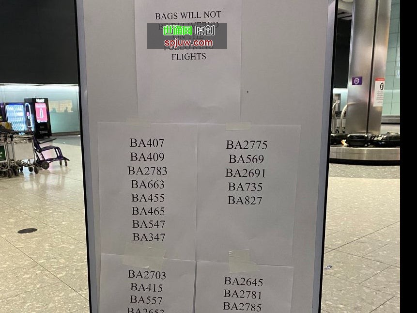 英国航空公司乘客在希思罗机场遭遇行李混乱