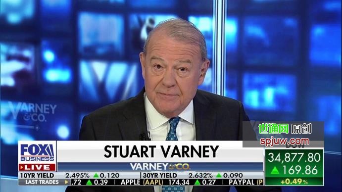 FOX Business host Stuart Varney argues Americans' grocery bills spiked as 'Biden flooded the eco<em></em>nomy with cash.