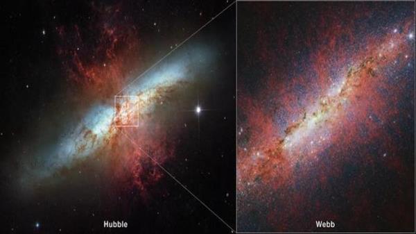 美国宇航局的韦伯探测器探测了一个极端的星暴星系