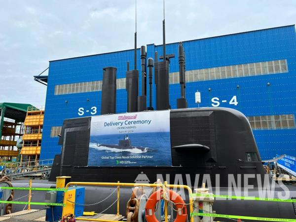 HD HHI向韩国海军交付第三艘KSS-III潜艇