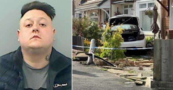 一名35岁的男子将一辆车开进前夫的花园，然后“撞”了她的父亲